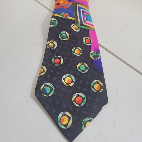 Vintage 80's Italain Vitaliano Pancaldi 100% Silk Tie